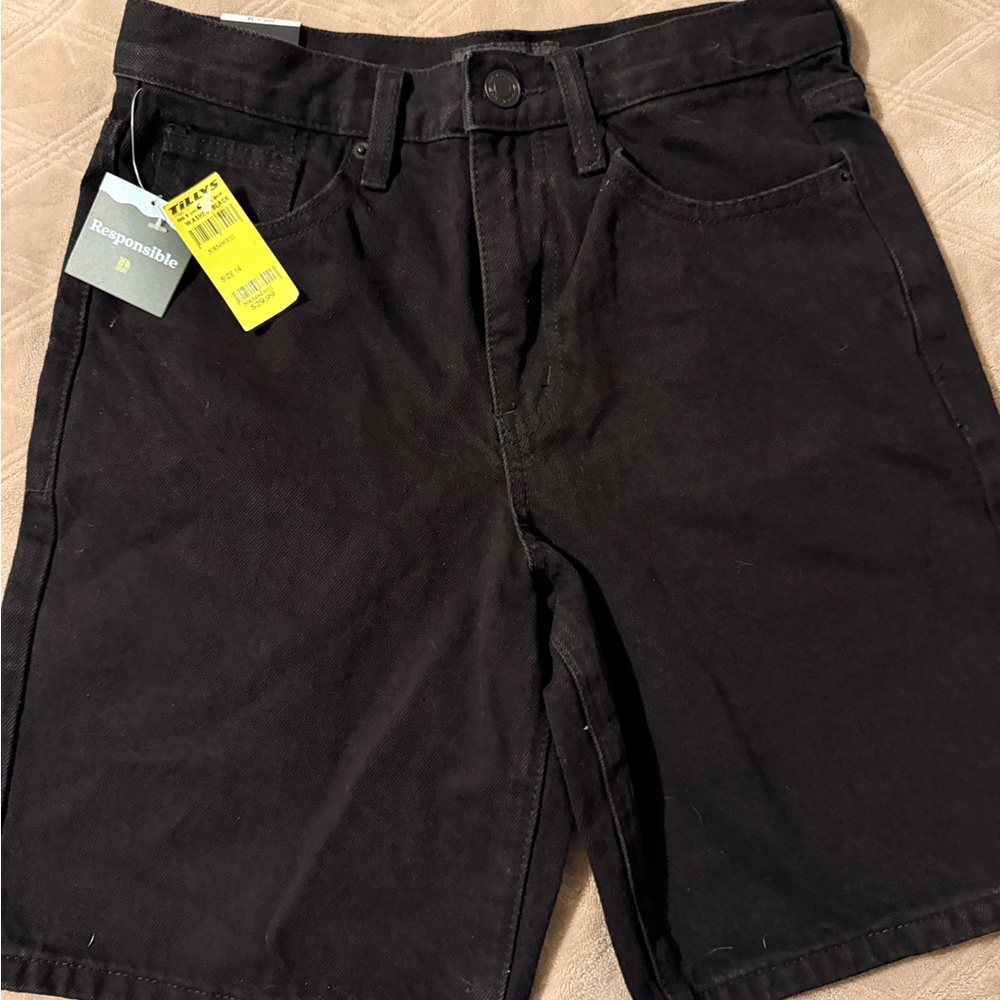 Tilly's Men's Black Jean Shorts